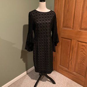 BLACK DRESS 3/4 SLEEVE SIZE M  #300